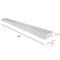 MailBoss 4 box spreader bar with dimensions - white