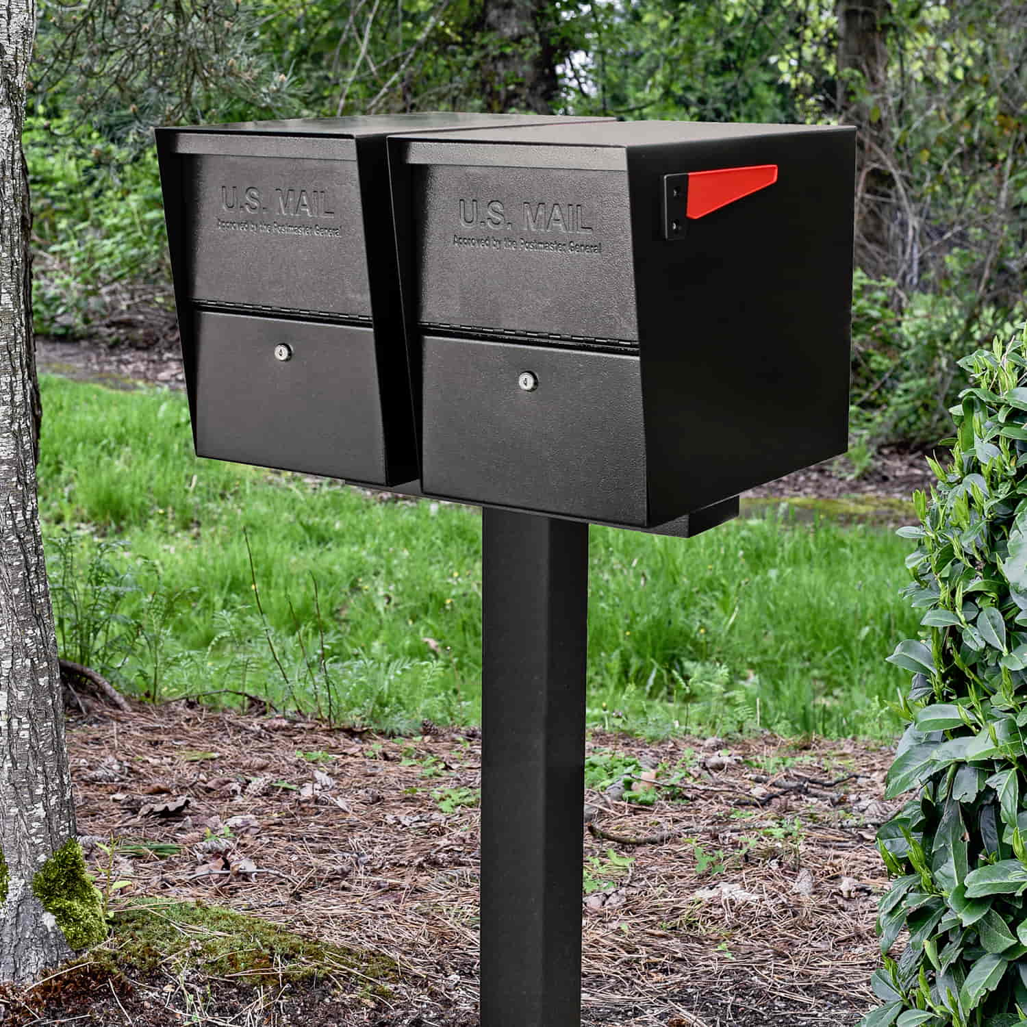 Mail Boss Double Package Master Locking Mailbox & Post Free Shipping