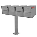 MailBoss Quadruple Package Master - Surface Mount Post - Granite