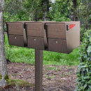 Mail Boss Triple Package Master Locking Mailbox & Post