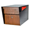 MailBoss Mail Manager front Angle - Wood Grain