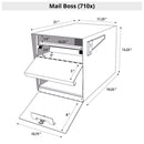 Mail Boss Triple High-Security Locking Mailbox & Post