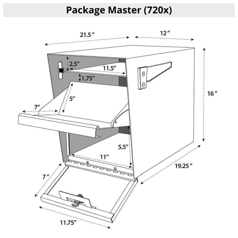 Mail Boss Double Package Master Locking Mailbox & Post