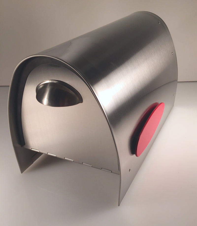 Spira Unique Post Mount Mailbox - Medium Stainless Steel - MailboxEmpire