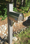 Spira Unique Post Mount Mailbox - Medium Stainless Steel - MailboxEmpire