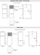 Supreme Letter Locker Front and Rear Access Specifications