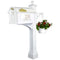 Whtiehall Balmoral Deluxe Mailbox with Plant Hanger - White - MailboxEmpire