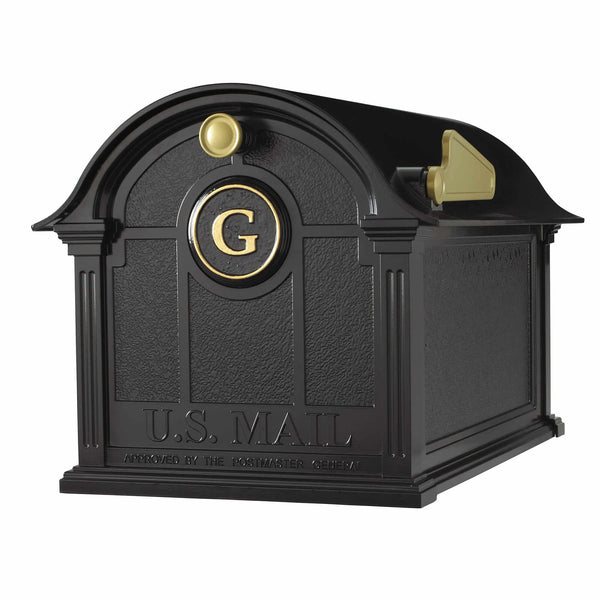 Whitehall Balmoral Mailbox Monogram - Black - 16504#color_black