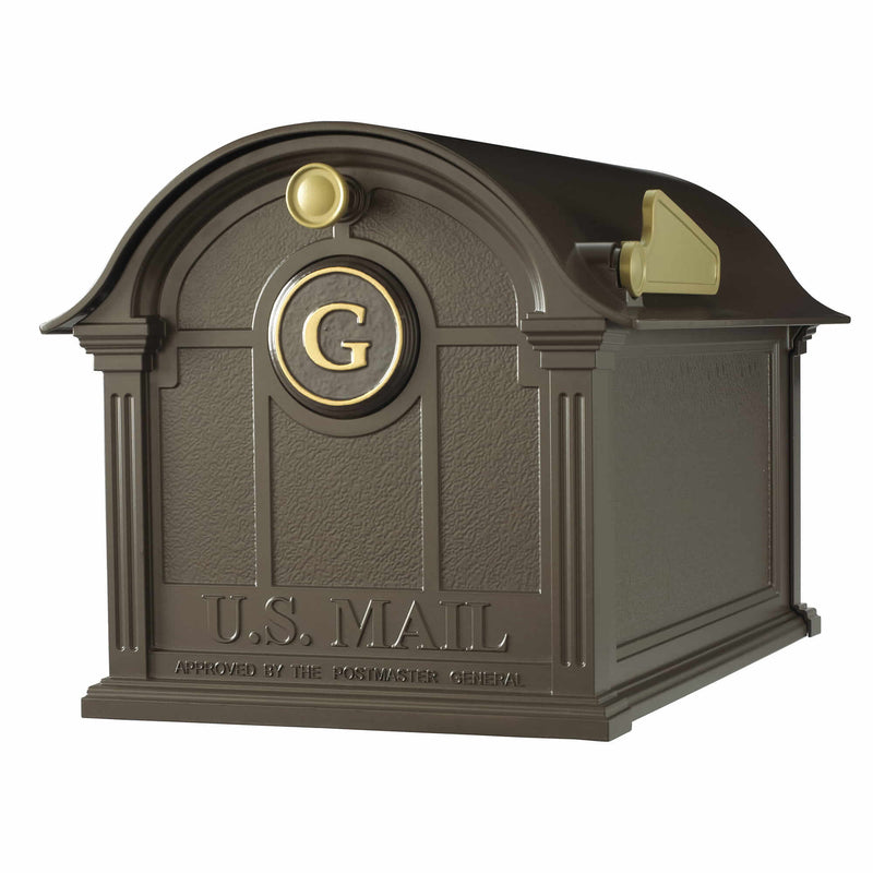 Whitehall Balmoral Mailbox Monogram - Bronze - 16505
