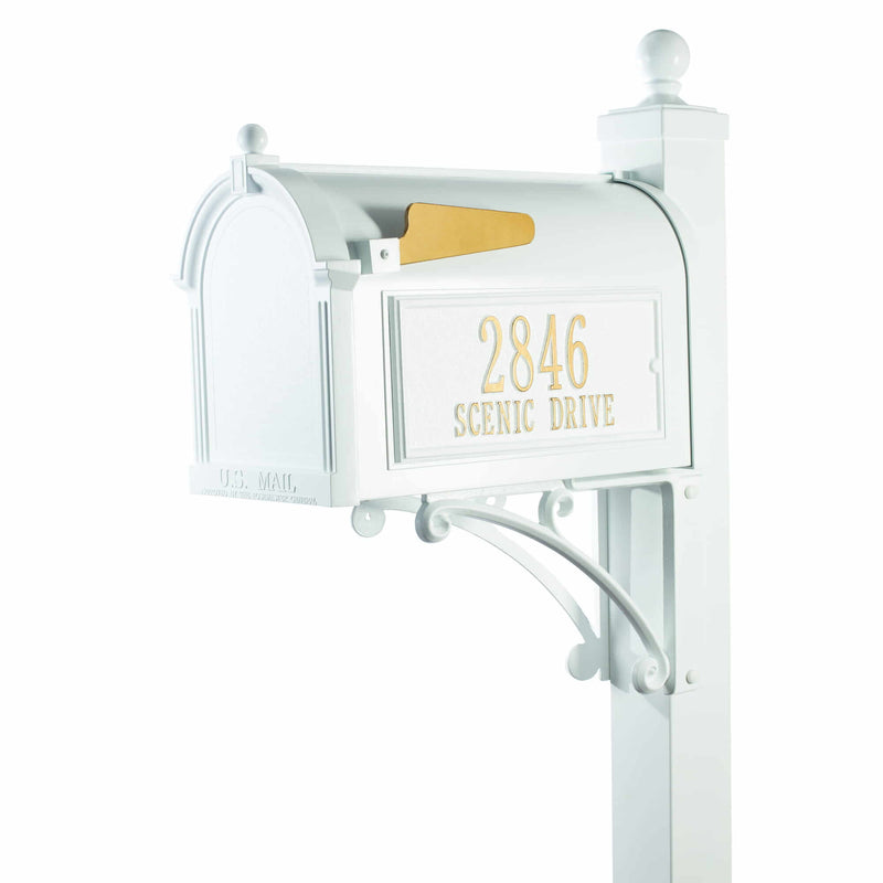 Whitehall Deluxe Mailbox - White Gold - 16297
