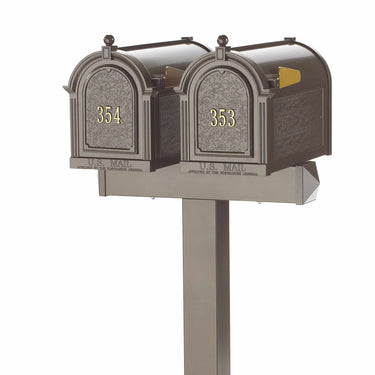 Whitehall Multi Mailbox Capitol Dual - Bronze - Angle - 16517#color_bronze