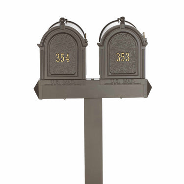 Whitehall Multi Mailbox Capitol Dual - Bronze - Front - 16517#color_bronze
