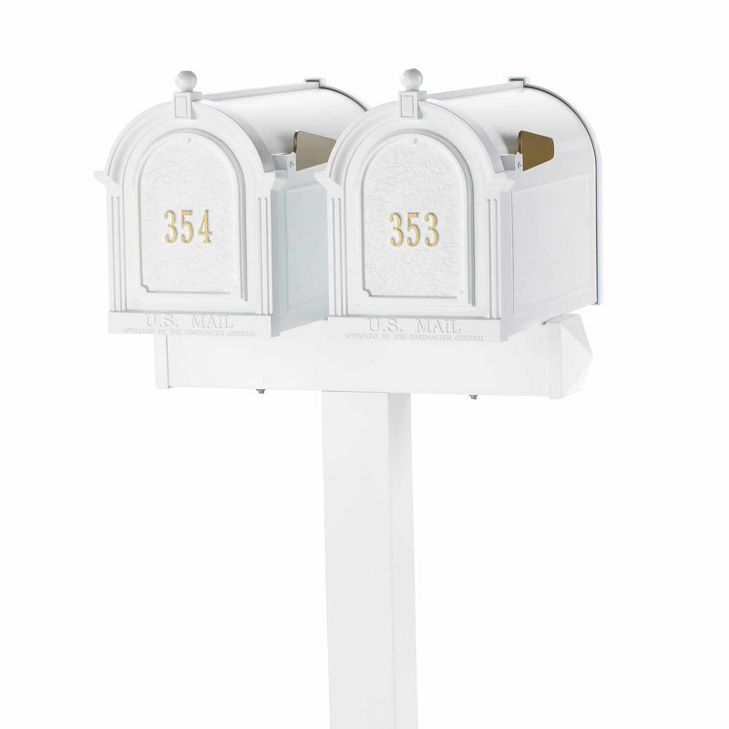 Whitehall Multi Mailbox Capitol Dual - White - Angle - 16518