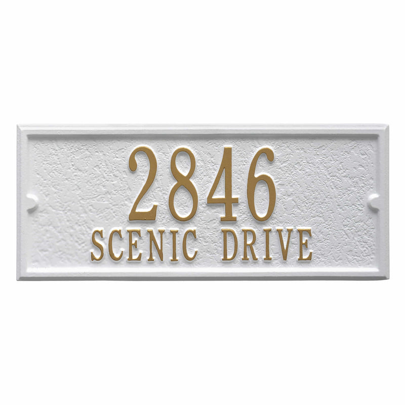 Whitehall Products Mailbox Side Plaque - White Gold - 2657WG